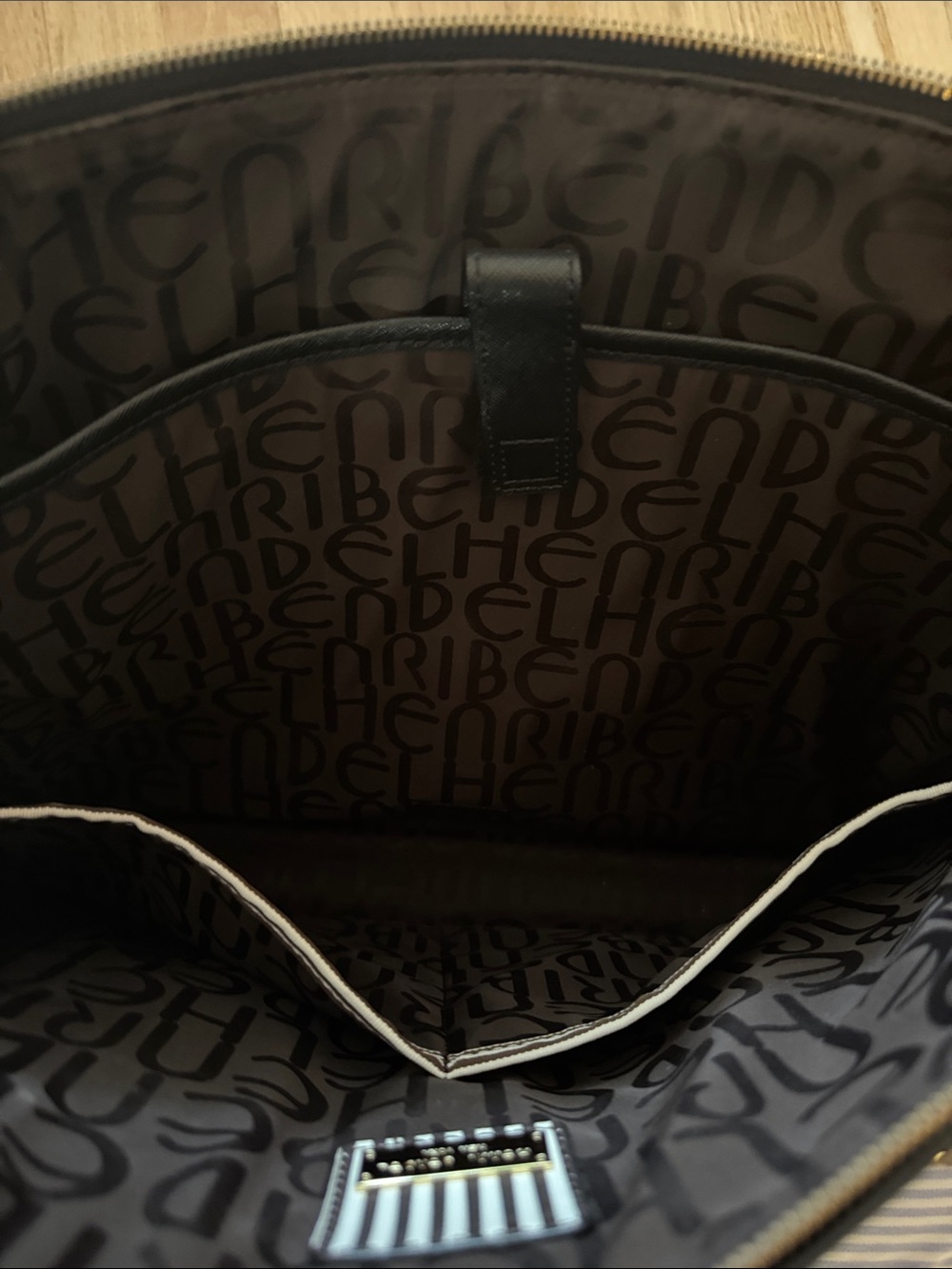 henri bendel Black Leather Satchel with Gold Hardware - Picture 7 of 7